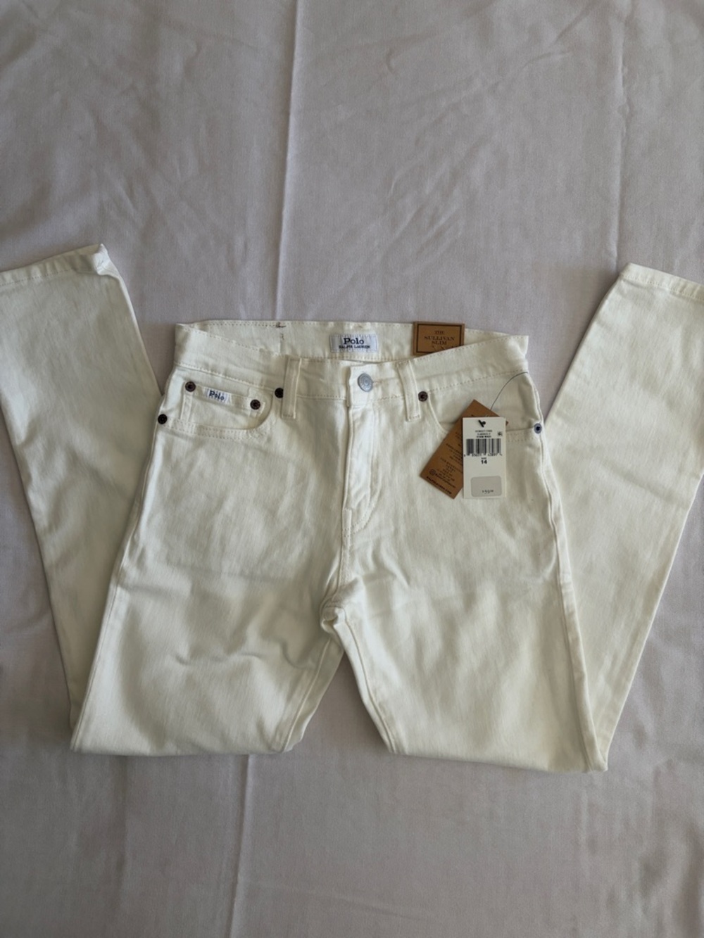 Polo by Ralph Lauren Men’s Slim White Jeans